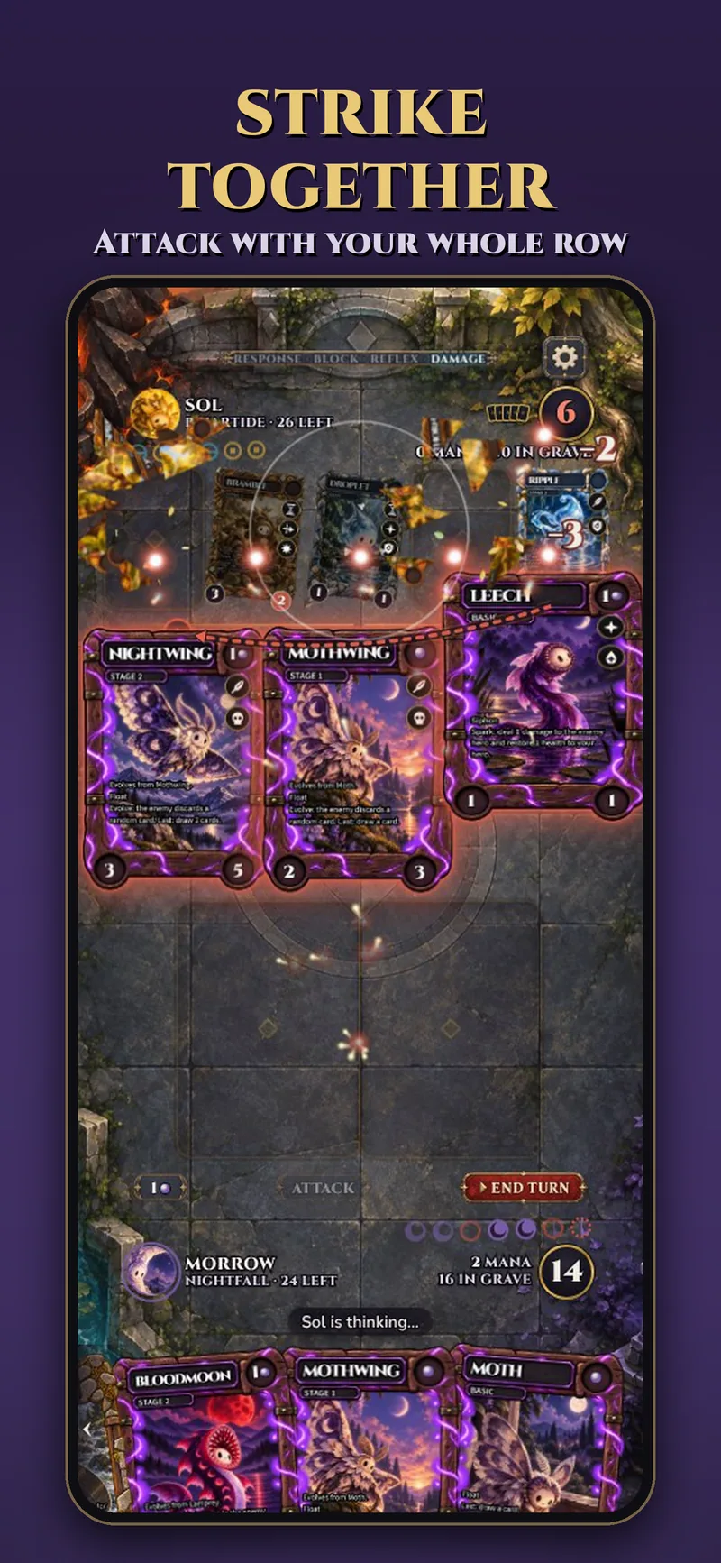 Strike together: a full row attacks